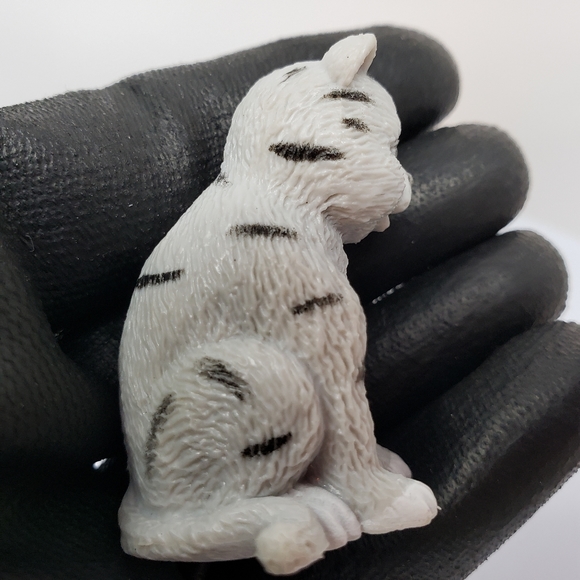 Kitty Kitten Cat Gray with Black Stripes Toy Figure - Picture 14 of 16